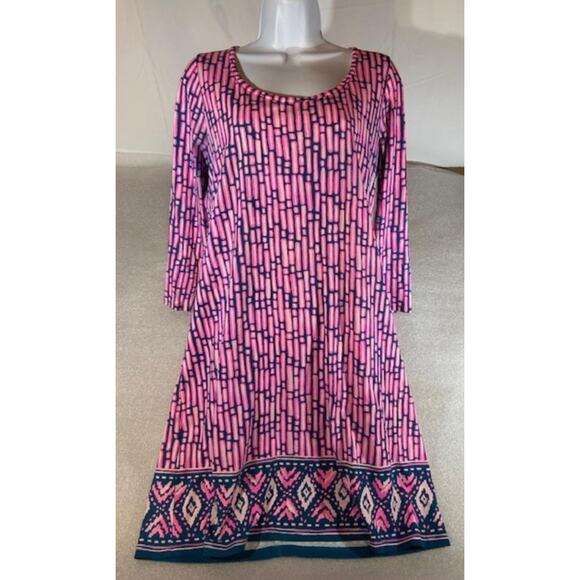 Lilly Pulitzer Beacon Dress Slathouse Stripe -Large-NOTE- Underarm Color Bleedin - Picture 1 of 8